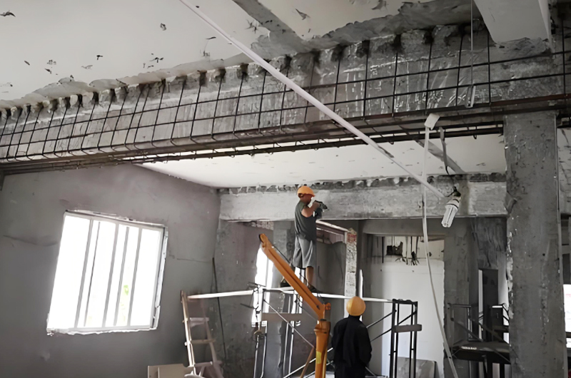 梁增大截面加固法